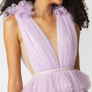 SAU LEE Sabrina Gown in Lavender